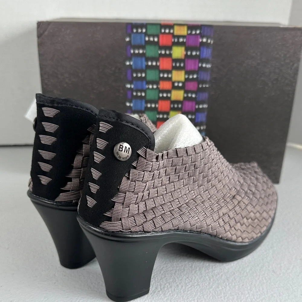 bernie mev. woven taupe ankle mules. Brand New - Picture 5 of 5